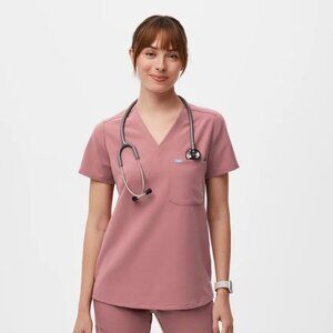 Figs Womens Scrub Set Large/Large Petite - Color Mauve